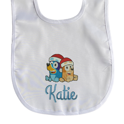Babero de Bluey en Navidad
